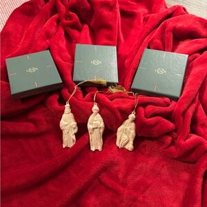 Lenox Cream Nativity Ornaments Set